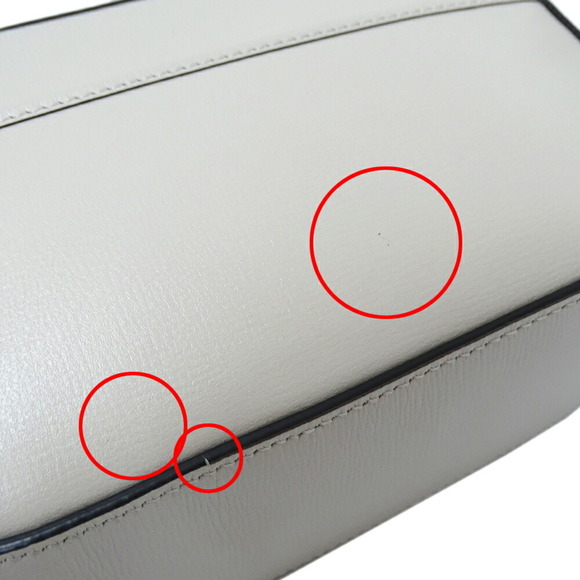 GUCCI White Leather Horsebit Shoulder Bag - Picture 11 of 13